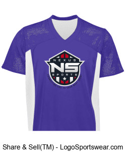 Nexus Sports - Purple and White Flag Football Jersey Design Zoom